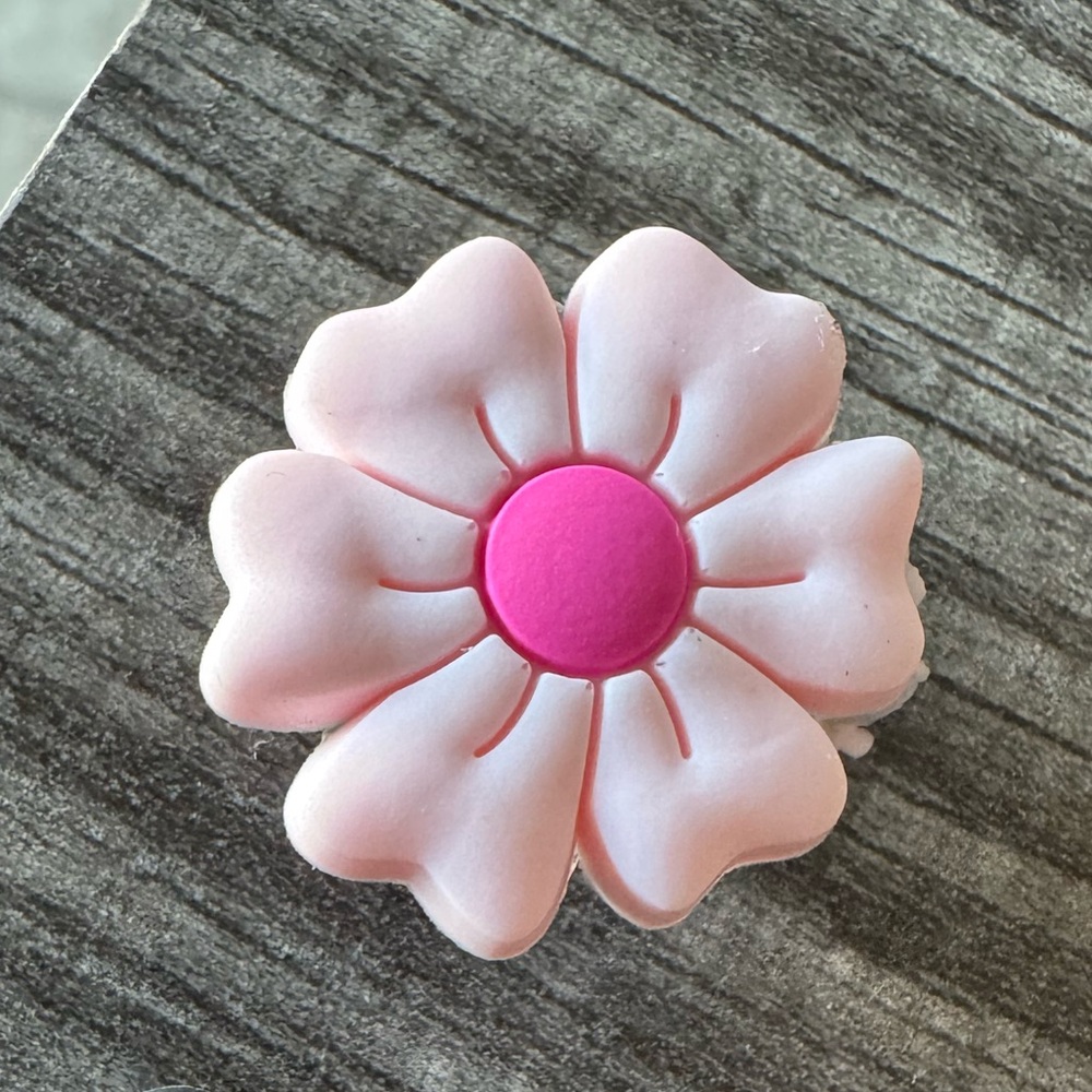 Pink Flower CROCS Jibbitz Shoe Charm 5/$20